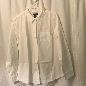Gap white button down cotton shirt - Medium